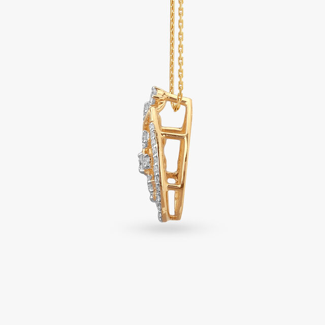 Spiral Teardrop Diamond Pendant and Earrings Set 3