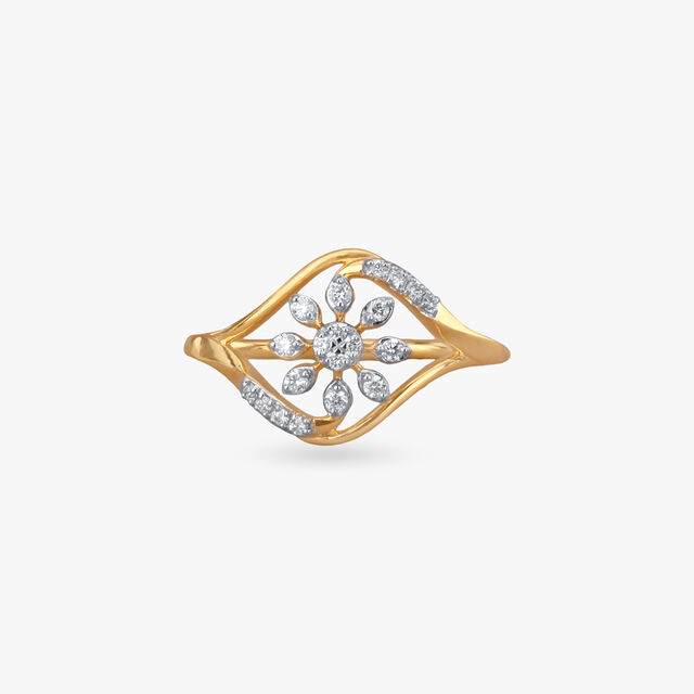 Floral Frame Diamond Ring