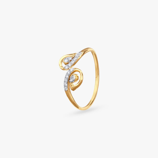 Ribbon Twist Diamond Ring