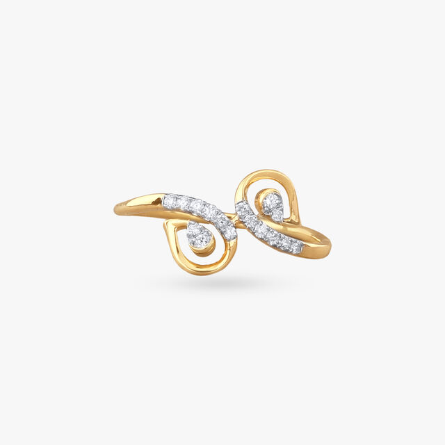 Ribbon Twist Diamond Ring