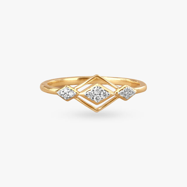 Contemporary Frame Diamond Ring