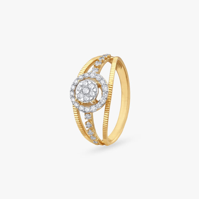 Halo Split Diamond Ring 