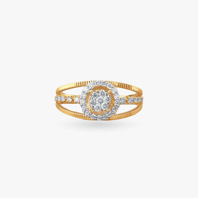 Halo Split Diamond Ring 2