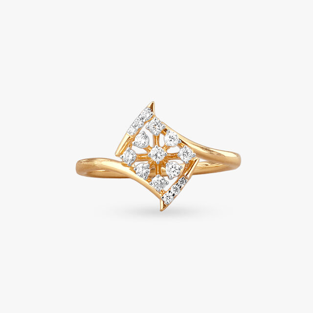 Petal Square Diamond Ring