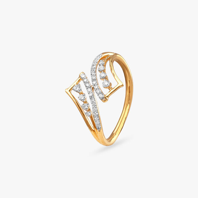 Ribbon Spark Diamond Ring