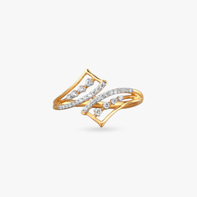 Ribbon Spark Diamond Ring