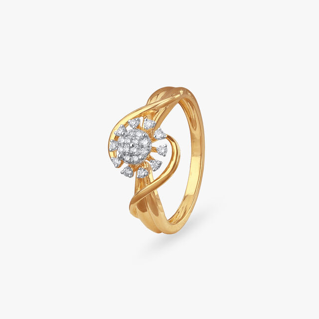 Sunburst Bloom Diamond Ring