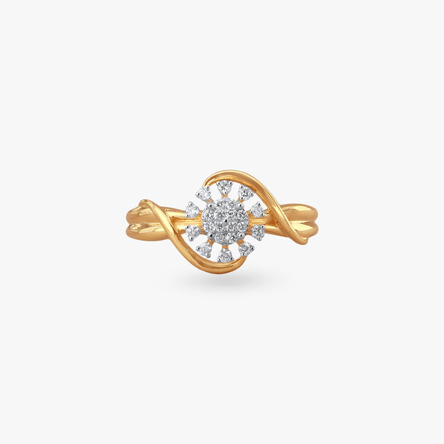 Sunburst Bloom Diamond Ring