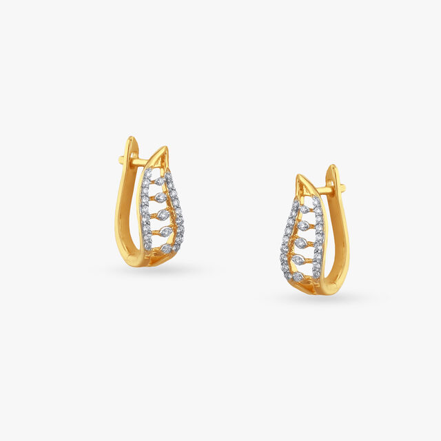 Effortless Glam Diamond Hoop Earrings