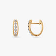 Graceful Frame Diamond Hoop Earrings 2