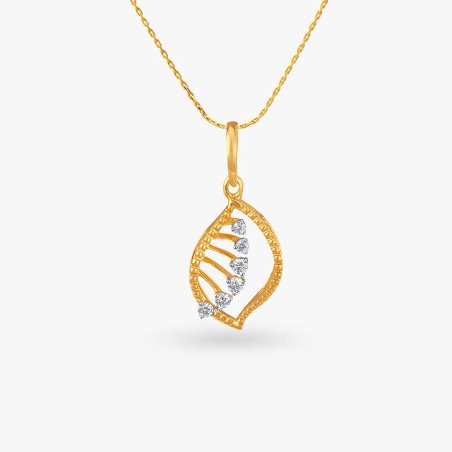 Twilight Leaf Diamond Pendant