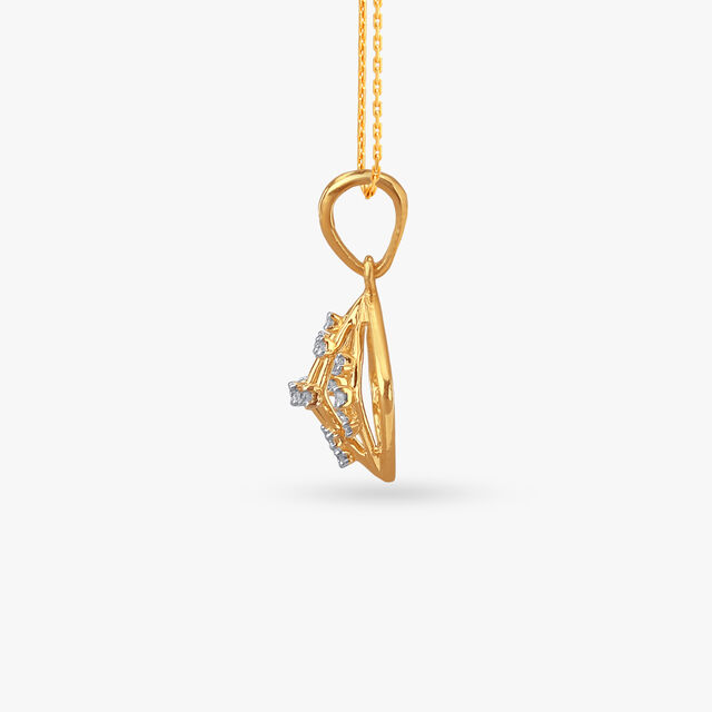 Grid Gleam Diamond Pendant