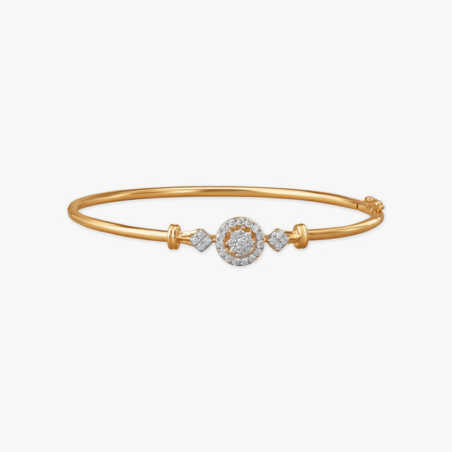 Radiant Halo Diamond Bangle 