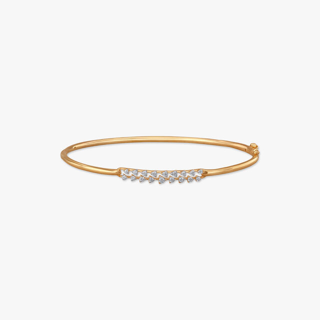 Linear Sparkle Diamond Bangle 