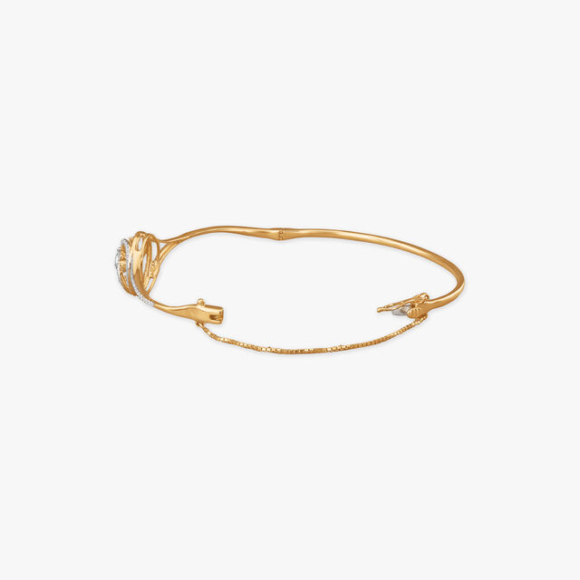 Whirling Grace Diamond Bangle 2