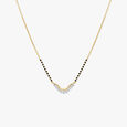 Elegant Wave Diamond Mangalsutra 