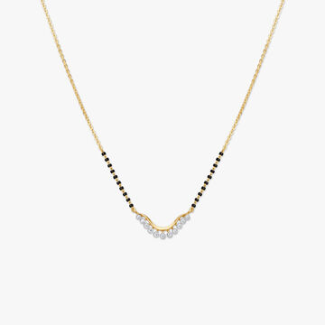 Elegant Wave Diamond Mangalsutra