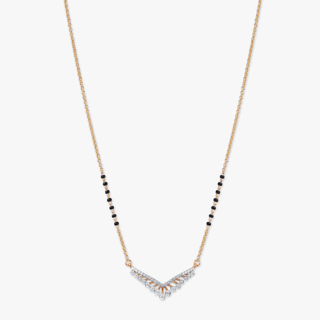 Sleek Drop Diamond Mangalsutra