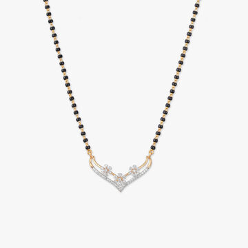 Delicate Flower Diamond Mangalsutra