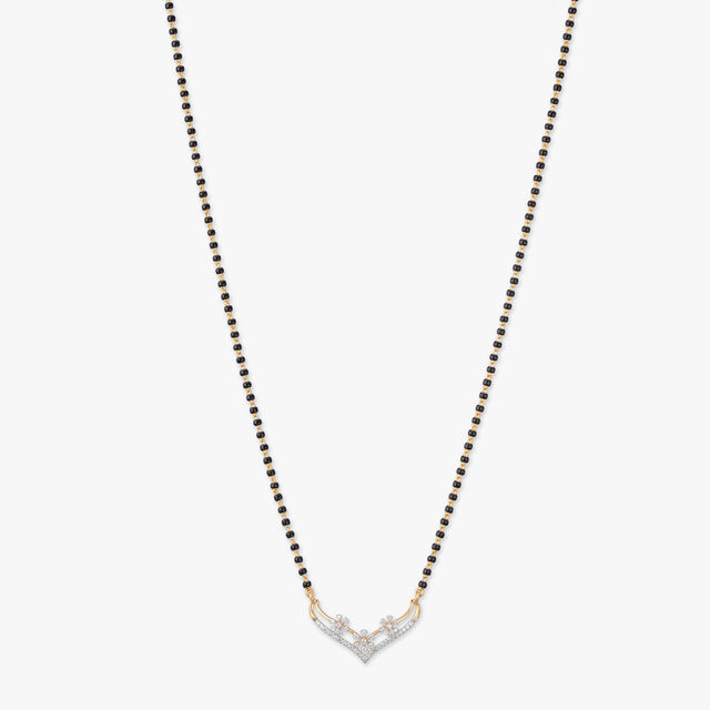 Delicate Flower Diamond Mangalsutra