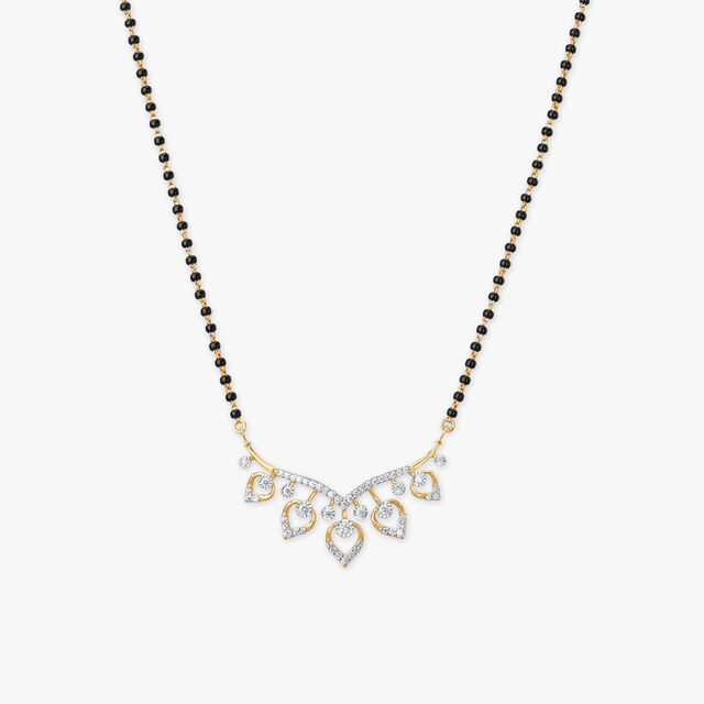 Cascading Hearts Diamond Mangalsutra