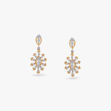 Cosmic Aura Diamond Drop Earrings