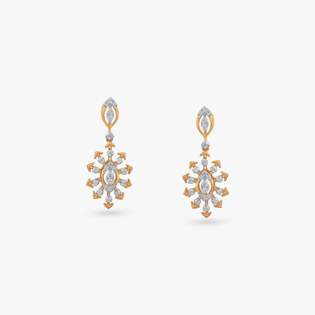 Cosmic Aura Diamond Drop Earrings 