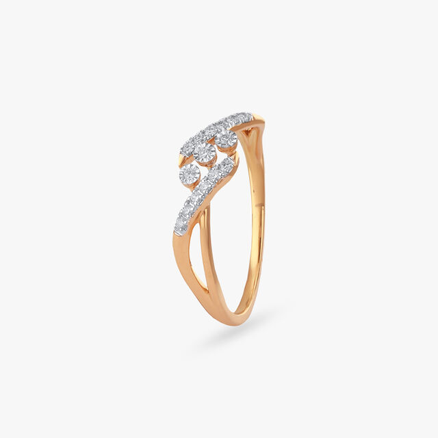 Luminous Flow Diamond Ring 