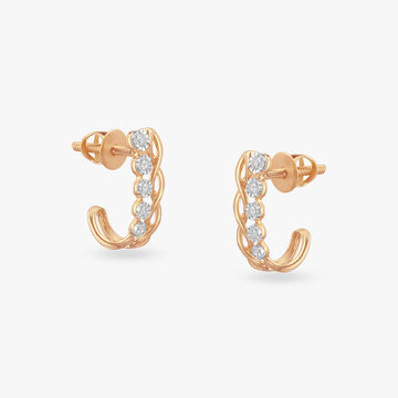 Twisted Radiance Diamond Hoop Earrings