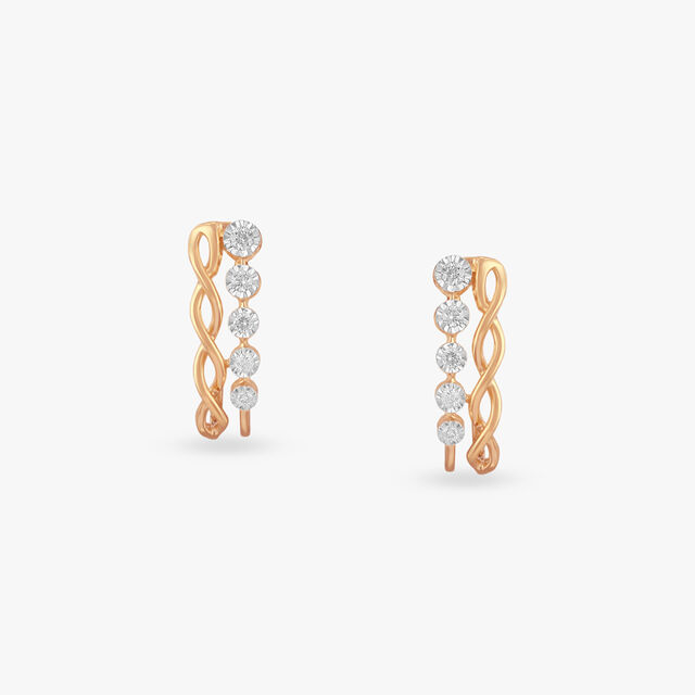 Twisted Radiance Diamond Hoop Earrings