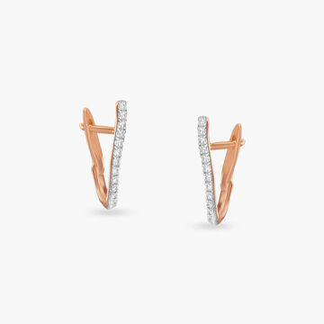 Infinity Flow Diamond Hoop Earrings
