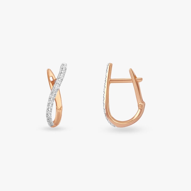 Infinity Flow Diamond Hoop Earrings