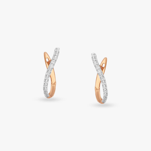 Infinity Flow Diamond Hoop Earrings