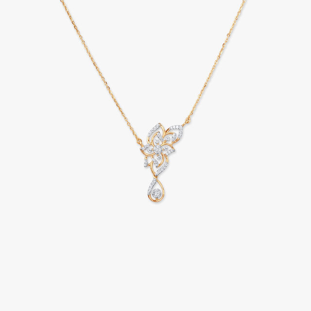 Floral Cascade Diamond Necklace