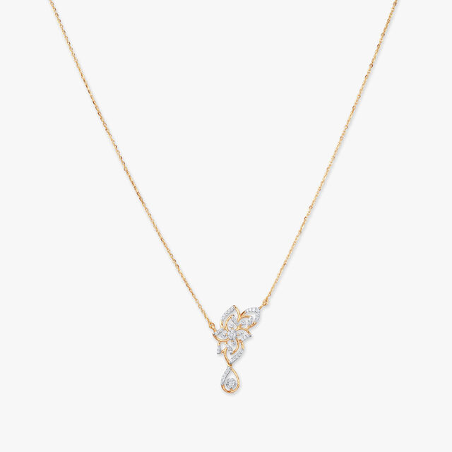 Floral Cascade Diamond Necklace