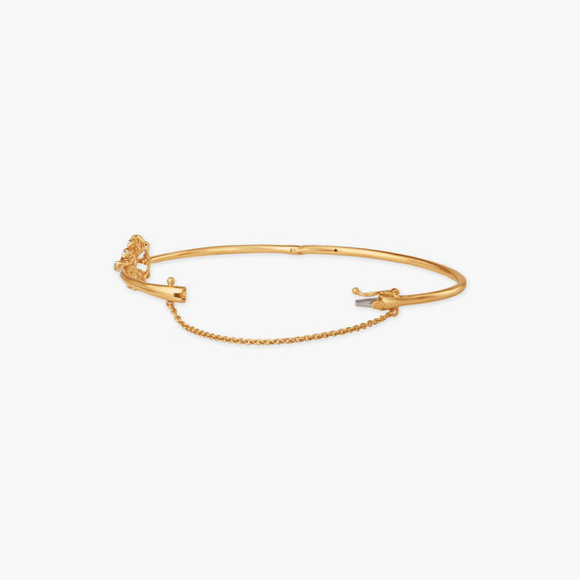 Contemporary Teardrop Diamond Bangle 2