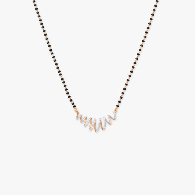 Dazzling Wave Diamond Mangalsutra