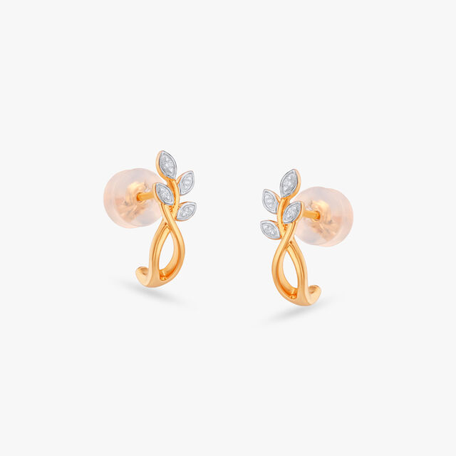Bloom Twist Diamond Hoop Earrings