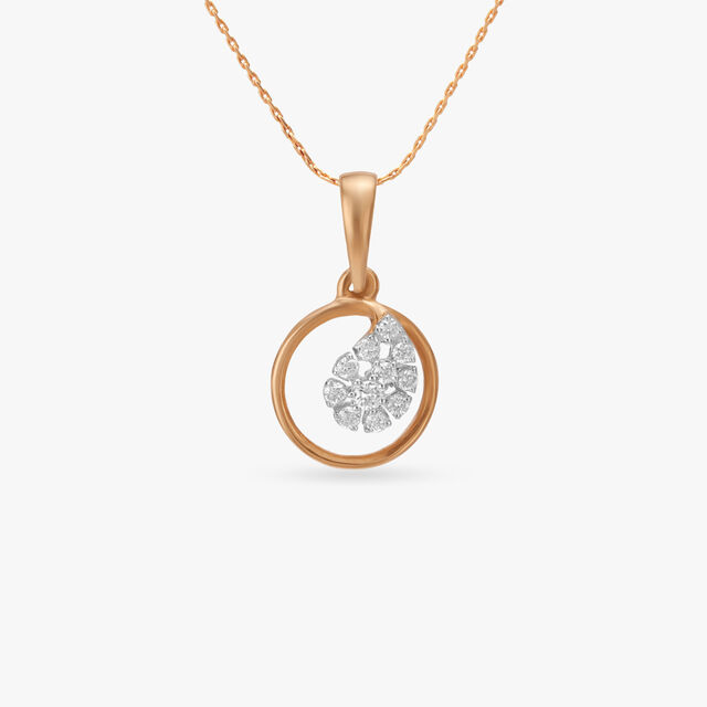 Floating Flora Diamond Pendant 