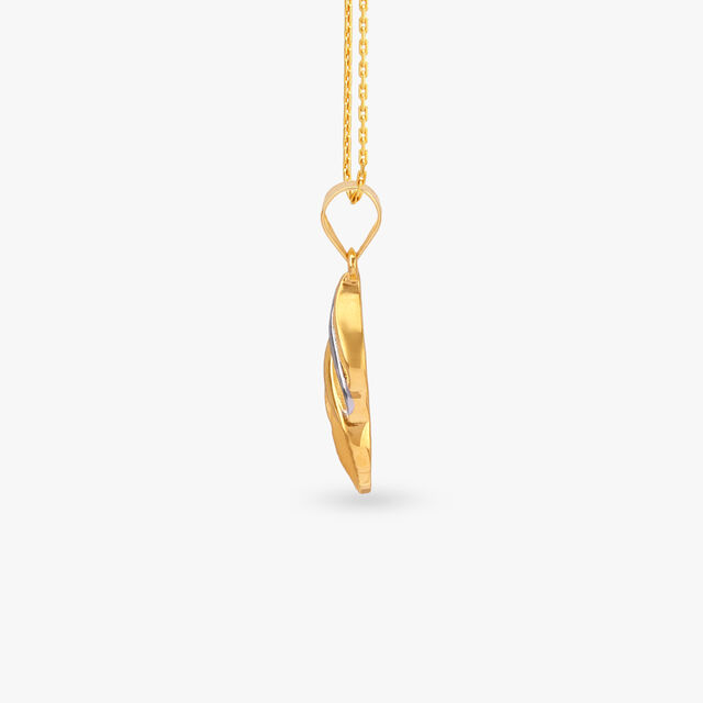 Whispering Leaf Gold Pendant 2