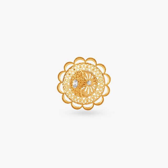 Regal Bloom Gold Ring