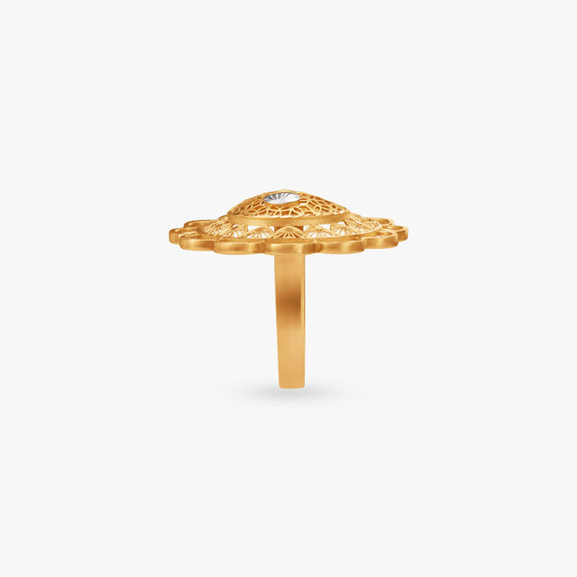 Regal Bloom Gold Ring