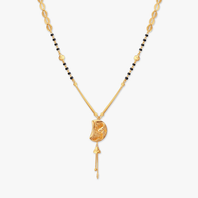 Crescent Bloom Gold Mangalsutra