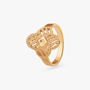 Ornate Clover Gold Ring