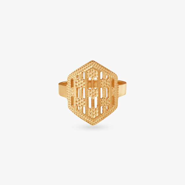 Heritage Hexagon Gold Ring