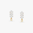 Geometric Diamond Drop Earrings 