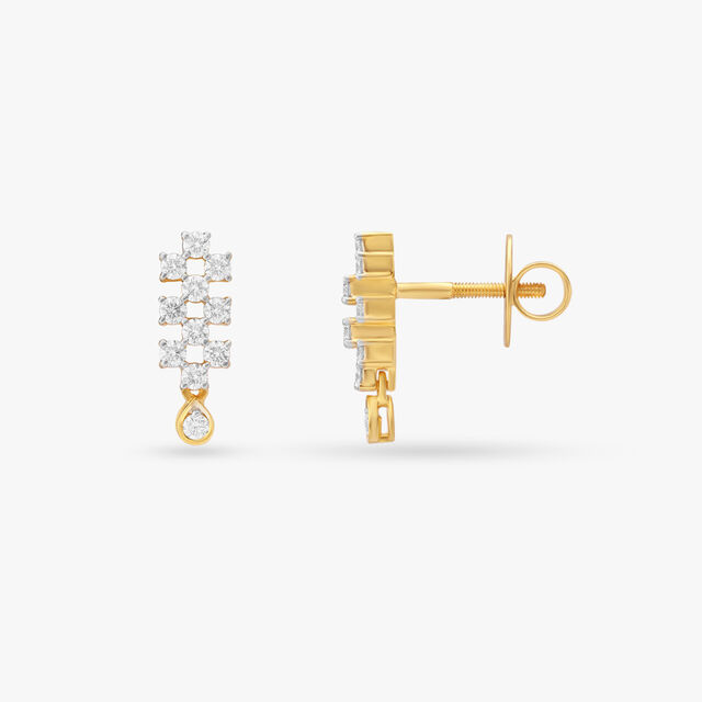 Geometric Diamond Drop Earrings 2