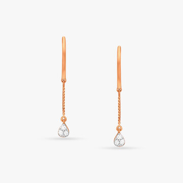 Luxe Sleek Diamond Drop Earrings