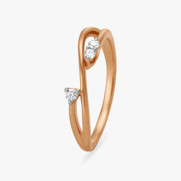 Infinity Twist Diamond Finger Ring