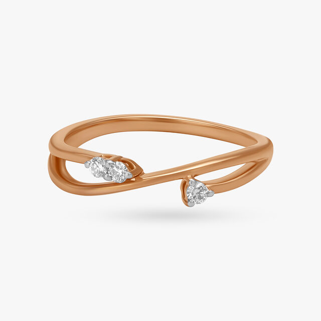 Infinity Twist Diamond Finger Ring